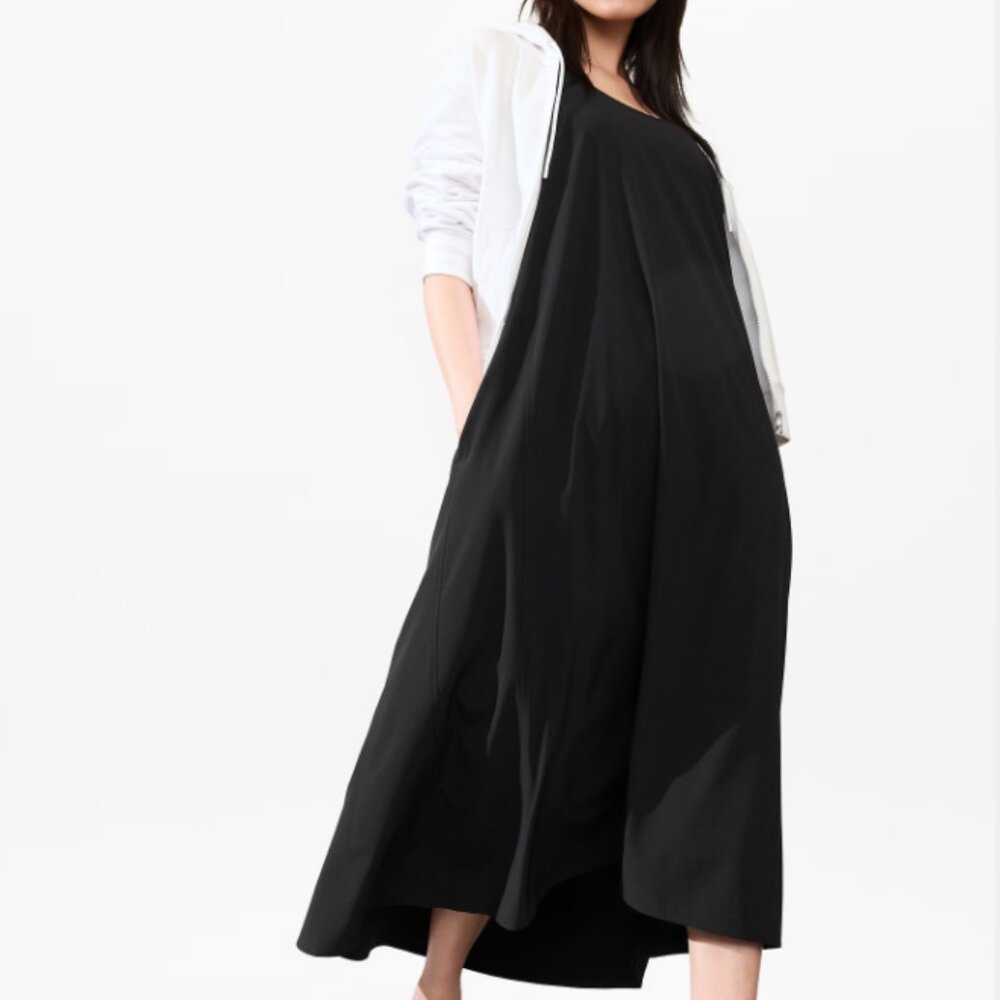 Athleta Blue Sleeveless Asymmetrical Maxi Sundress